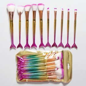 Set de 10 brochas cola de sirena